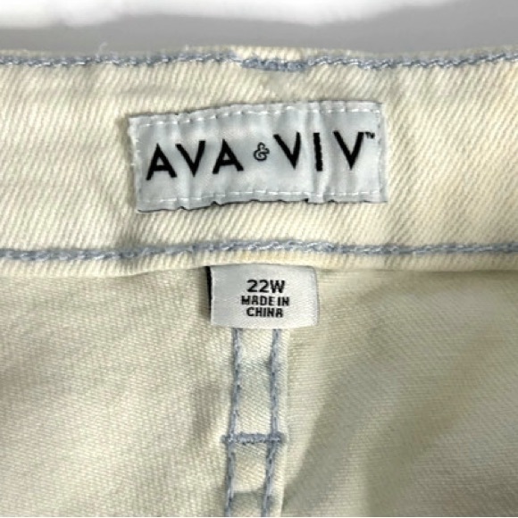 Ava &Viv Tie Dye High Rise Midi Shorts Size 22W - Picture 2 of 8